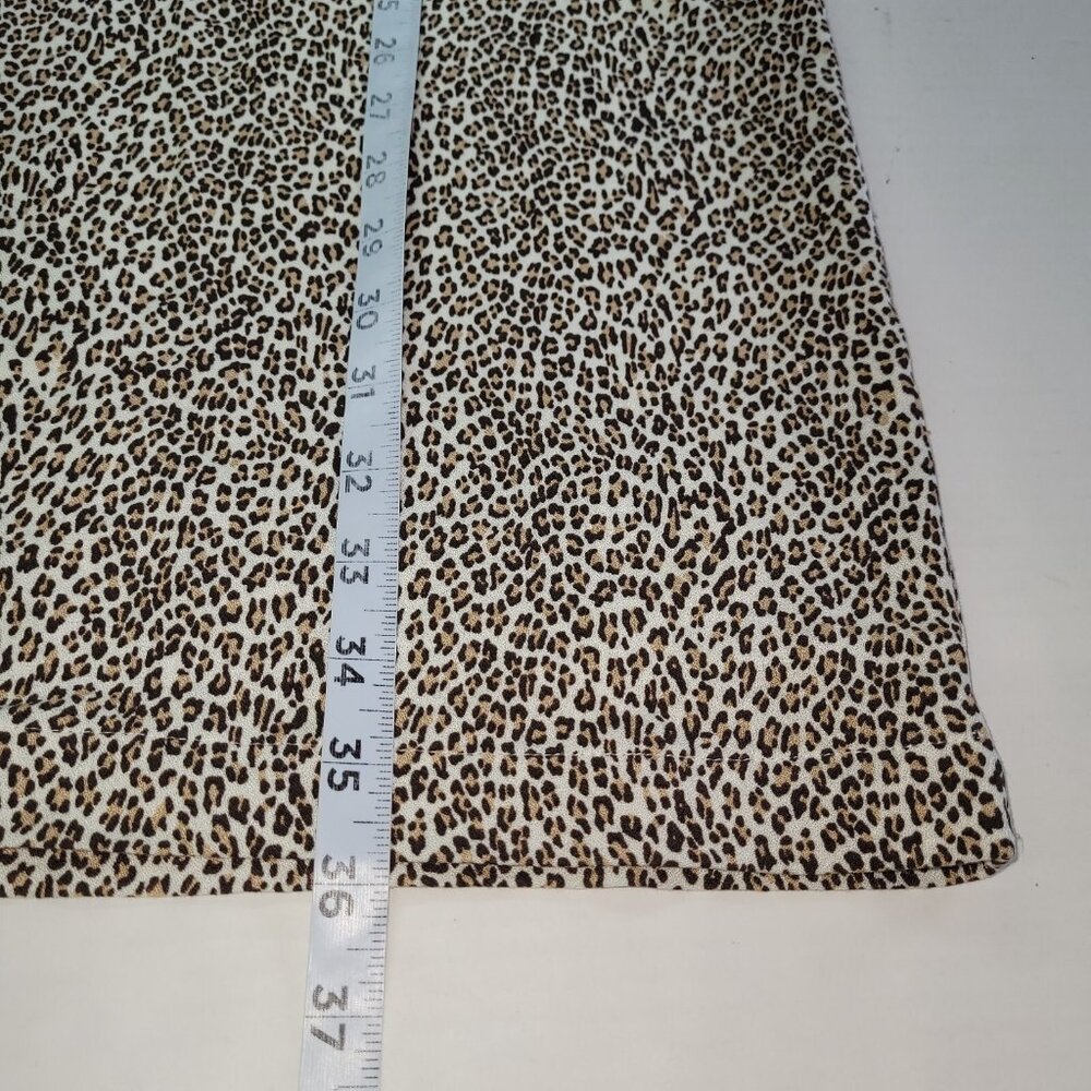 Jenni Kayne Dress Womens M Leopand Print TShirt‎ Dress Short Sleeve Viscose - Picture 12 of 13